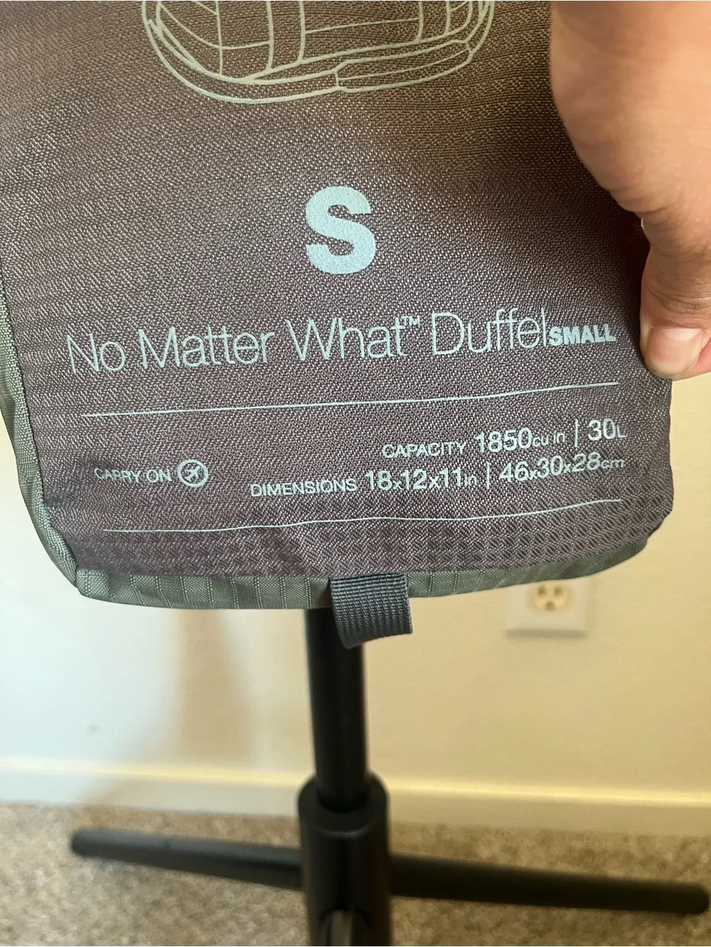 No Matter What Olive & Black Duffel Bag